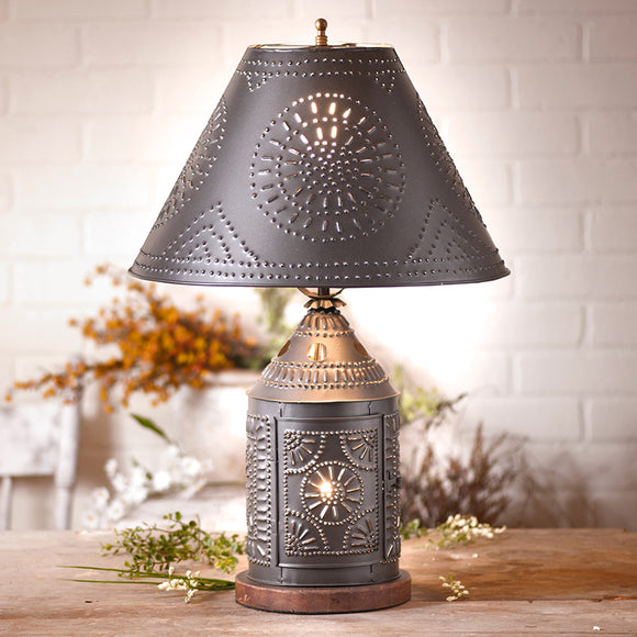 Tinner's Lamp and Shade - Amethyst Designs Country Mercantile