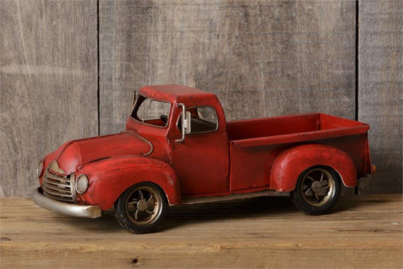 Vintage Red Metal Truck - Amethyst Designs Country Mercantile