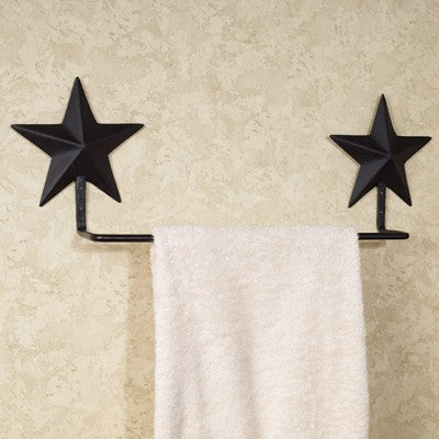 Black Barn Star Towel Holder - Amethyst Designs Country Mercantile
