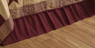Solid Burgundy Bed Skirt - Amethyst Designs Country Mercantile