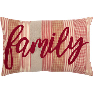 Sawyer Mill Red 14" x 22" Family Pillow - Amethyst Designs Country Mercantile