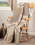 Sawyer Mill Charcoal Farm Animal Quilted Throw - Amethyst Designs Country Mercantile