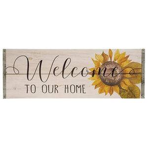 Welcome To Our Home Sunflower Sign