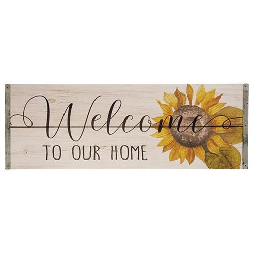 Welcome To Our Home Sunflower Sign - Amethyst Designs Country Mercantile