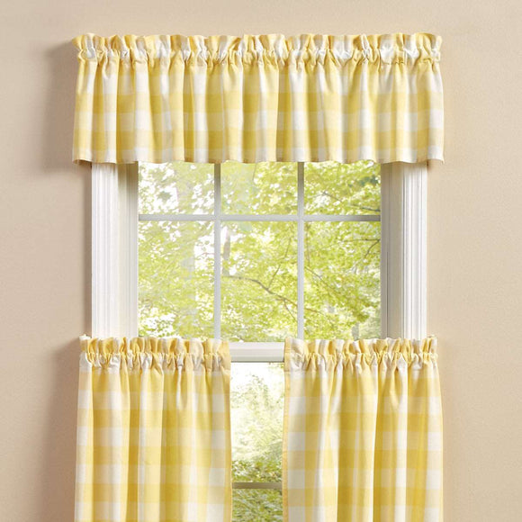 Yellow Check Wicklow Valance
