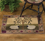 Willow and Sheep Hooked Rug by Park Designs - Amethyst Designs Country Mercantile
